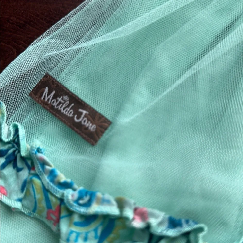 Matilda Jane nan dress friends forever 2015 aqua knit sparkle dress‎ 6-12